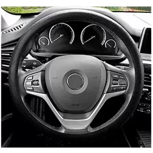 Snake Pattern Black Steering Wheel Cover