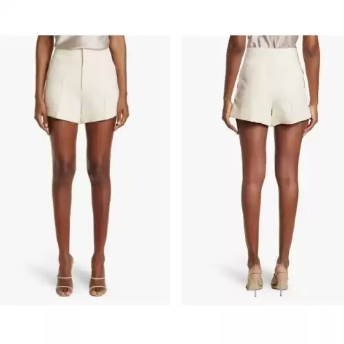 JEFFREY High Waist Wool & Silk Blend Shorts