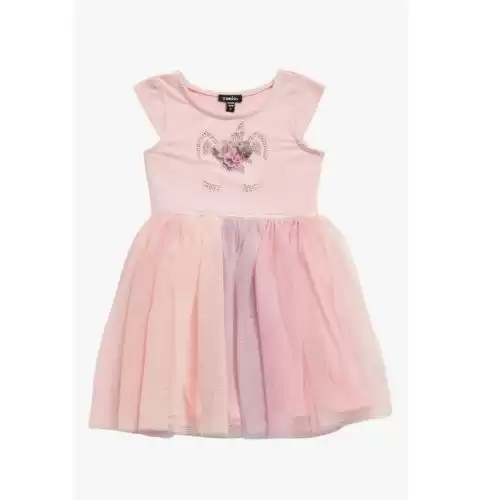 ZUNIE Cap Sleeve Tulle Skirt Dress