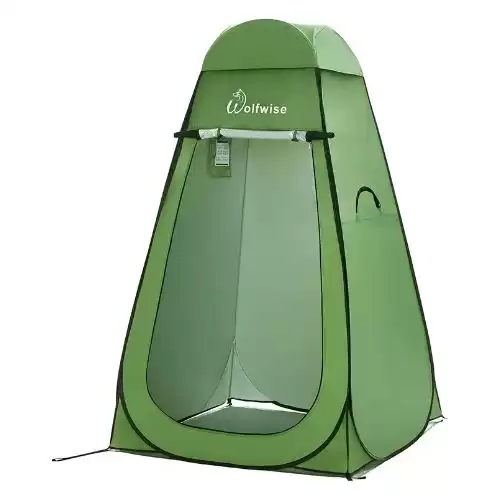 WolfWise Pop Up Privacy Shower Tent Portable Outdoor Sun Shelter Camp Toilet Changing Dressing Room