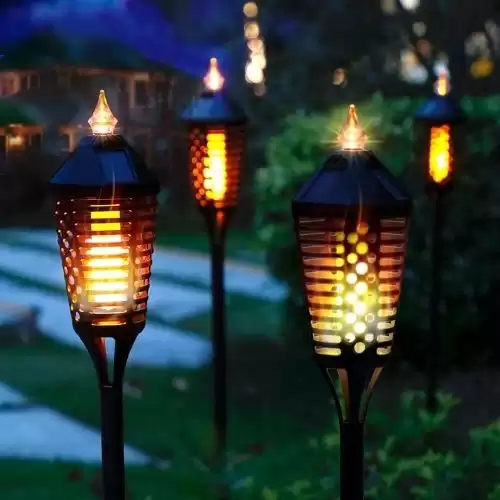 NefCase Solar Torch Lights with Flickering Flame, 40