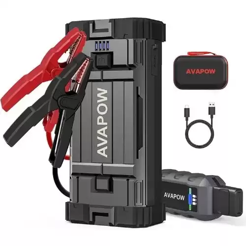 AVAPOW Jump Starter 2000A Peak 18000mAh Portable Battery Jump Starter for Car with Dual USB Quick Charge 3.0(Up to 8.0L Gas or 6.5L Diesel),12V Jump Box,Compact Lithium Car Power Pack