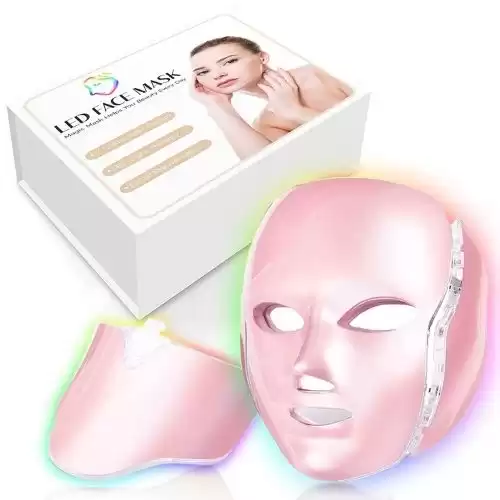 FDA cleared LED Facial Skin Care Mask Light Treatment LED Facial Mask LED Face Mask Light Therapy With Red Light Therapy For Face and Neck