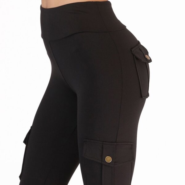 High Waist Push Up Leggings Casual Hip Hop Cargo Pants - Image 8