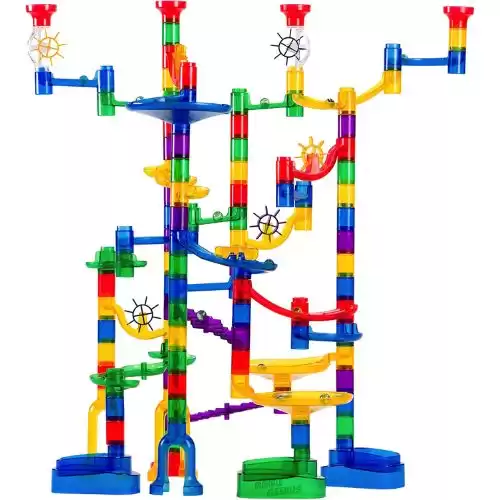 Marble Genius Marble Run Super Set - 150 Complete Pieces + Free Instruction App & Full Color Instruction Manual