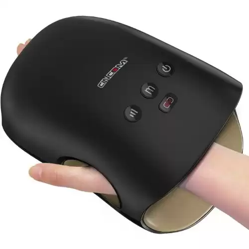 CINCOM Hand Massager - Cordless Hand Massager with Heat and Compression for Arthritis and Carpal Tunnel - Gifts for Women(B-BK)