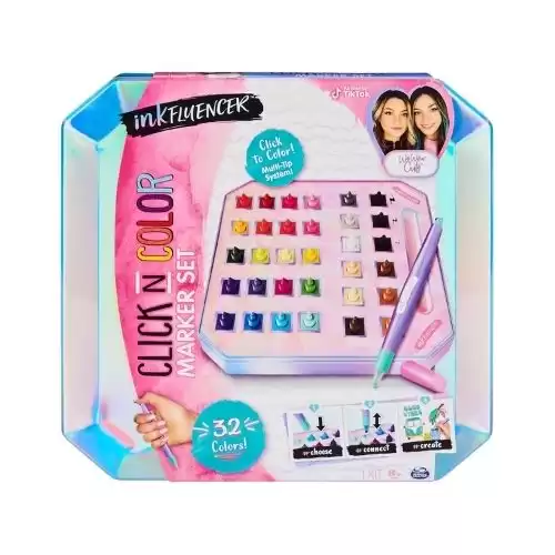 inkFLUENCER CLOSEOUT! We Wear Cute Click N Color Marker Set - 32 Markers