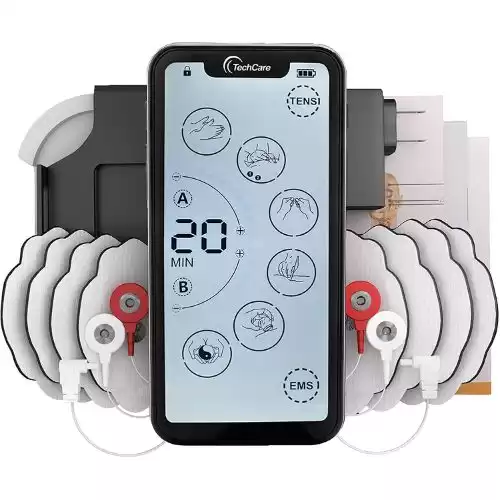 Tens Unit Muscle Stimulator 24 Massage Mode Tens EMS Machine Device Touchscreen Massager Intensity Deep Tissue Shoulder Pain Relief Sciatica Tendonitis Plantar Fasciitis