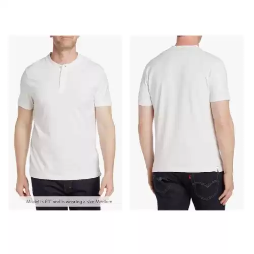 BEN SHERMAN Short Sleeve Supima Henley Shirt