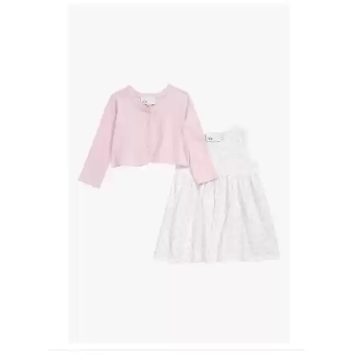 Kids' NORDSTROM RACK Cardigan & Dress Set