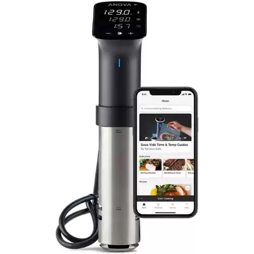 Anova Culinary Sous Vide Precision Cooker Pro, 1200 Watts, Black and Silver