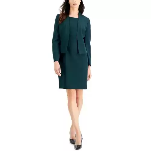 Le Suit Open-Front Dress Suit, Regular & Petite Sizes