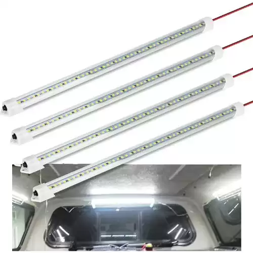 WELLUCK 12V Interior LED Light Bar, DC 12V LED Light Strip w/Switch for Car, Trailer, Truck Bed, Van, RV, Cargo, Boat, Cabinet, Slim Enclosed Trailer Lights Fixture, 12 Volt Led Lighting