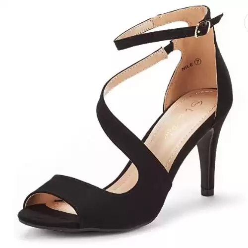 DREAM PAIRS Women's NILE Fashion Stilettos Open Toe Pump Heel Sandals