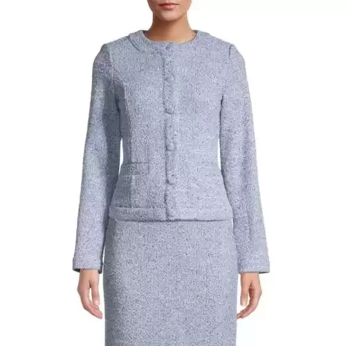 KARL LAGERFELD PARIS Knit Tweed Jacket