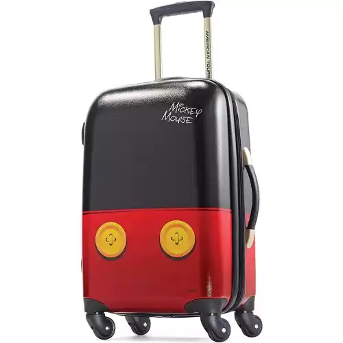 American Tourister Disney Hardside Luggage with Spinner Wheels, Mickey Mouse Pants, 21