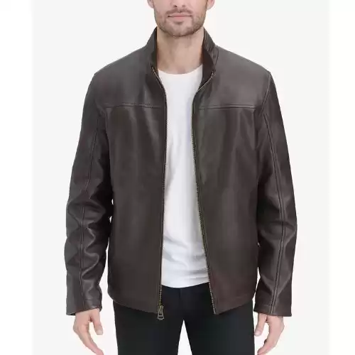 Cole Haan Men's Smooth Leather Jacket