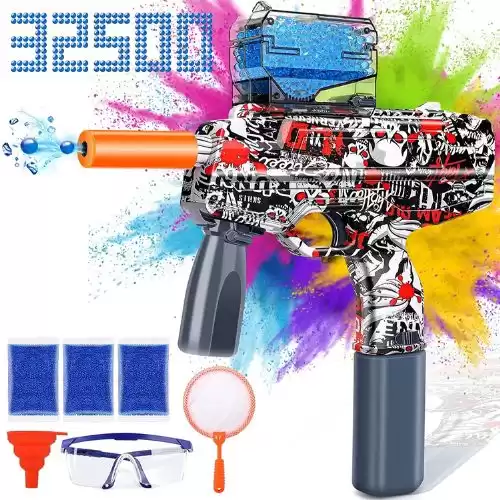 Gel Ball Blasters Automatic, Electric Splatter Ball Blaster with 32500 Water Beads, Bosiil Splat Ball Blaster for Outdoor Backyard Toys Activities Shooting Game, Gifts for Boys, Girls 12+