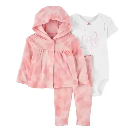 Carter's Baby Girls 3-Piece Tie-Dye Outfit Set