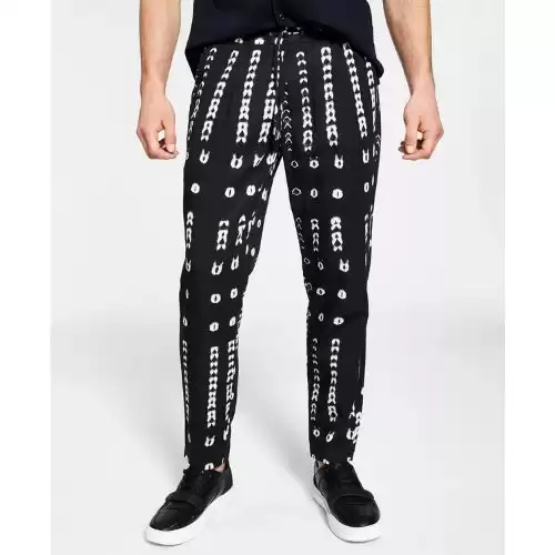 INC International Concepts Men's Slim-Tapered Abstract Geometric Pants