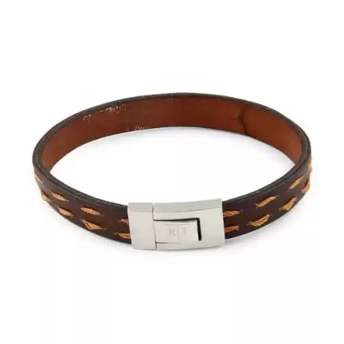 TATEOSSIAN Stainless Steel & Leather Bracelet