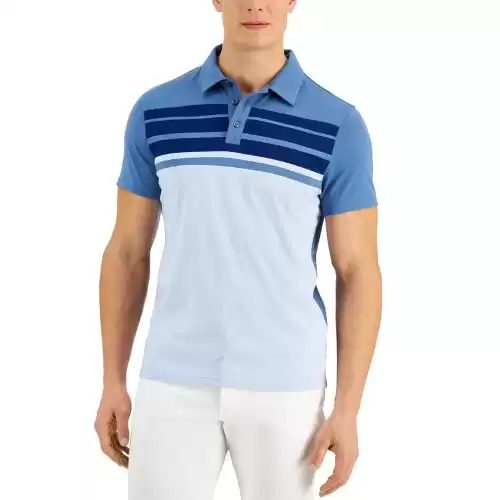 Alfani Men's Colorblocked Stripe-Print Polo