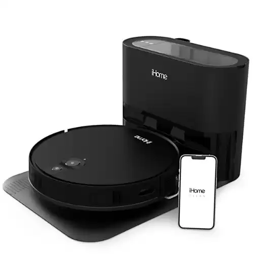 iHome AutoVac Eclipse Pro 3-in-1 Robot Vacuum and Vibrating Mop with Auto Empty Base