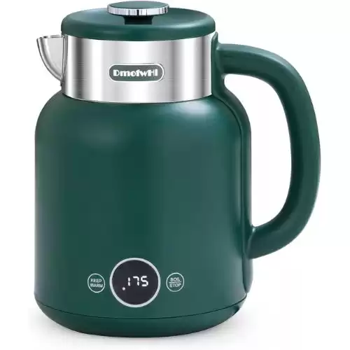 DmofwHi Electric Kettle Temperature Control with 4 Preset, 1.5L Stainless Steel Hot Water Kettle, Keep Warm, Boil-Dry Protection, 1200W Electric Tea Kettle Water Boiler for Tea and Milk-Green