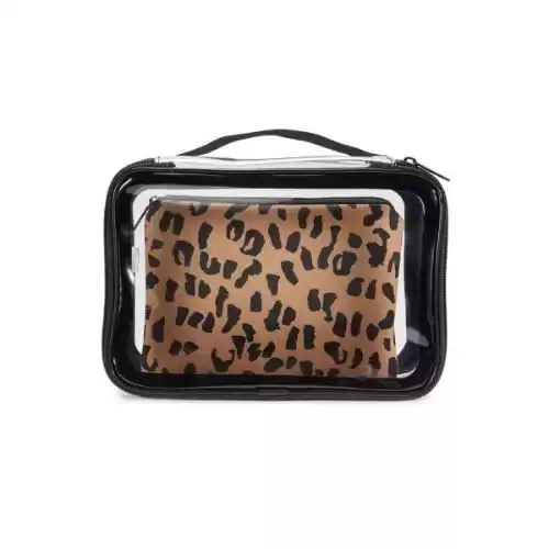 MYTAGALONGS Leopard-Print Pouch with Outer Cube