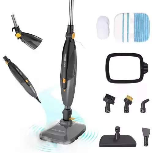 Steam Mop-Steam Floor Cleaner-ROCK&ROCKER Vibration Steam Mops for Hardwood Floor Cleaning,90°Bendable Handle Floor Steamer for Carpet,Laminate,Tiles