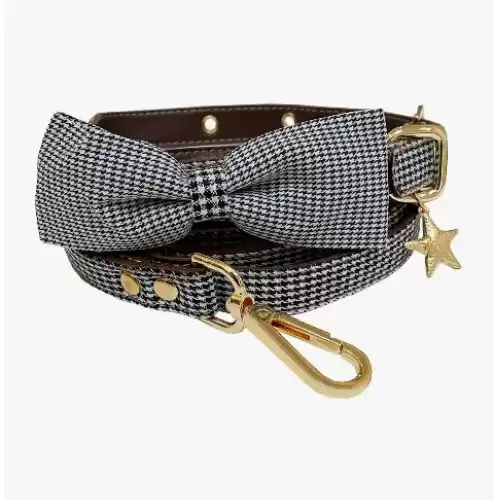 DOGS OF GLAMOUR Edward Luxury Collar & Leash Set - Large