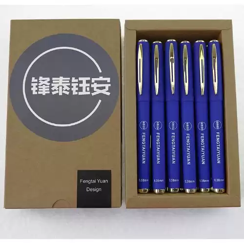 Fengtaiyuan B038P18, Gel Ink Rollerball Pens, Blue Ink, Ultra FIne 0.38mm, 18 Pack, Writing Smooth, Cool Pens (0.38mm-Blue-18Pack)