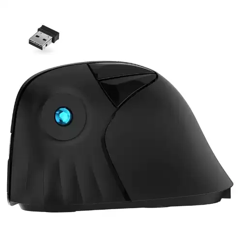 Vertical Wireless Ergonomic 89g Lightweight Optical Mouse, DAREU 2.4G RGB Mouse Reduce Wrist/Hand Strain, 800/1200/1600 DPI, 6 Buttons for Laptop, Desktop, PC, Mac