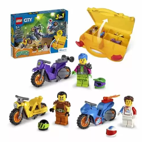 LEGO City Stuntz Value Set 3 Minifigures 3 Bikes and Carrying Case 66707