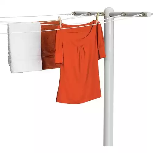 Honey-Can-Do DRY-01452 5-Line T-Post Outdoor Line