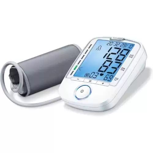 Beurer BM47 Upper Arm Blood Pressure Machine, Large Adjustable Cuff, 4 Users, Automatic & Digital Blood Pressure Monitor, XL Display, Irregular Heartbeat Detector, Home BP Monitor