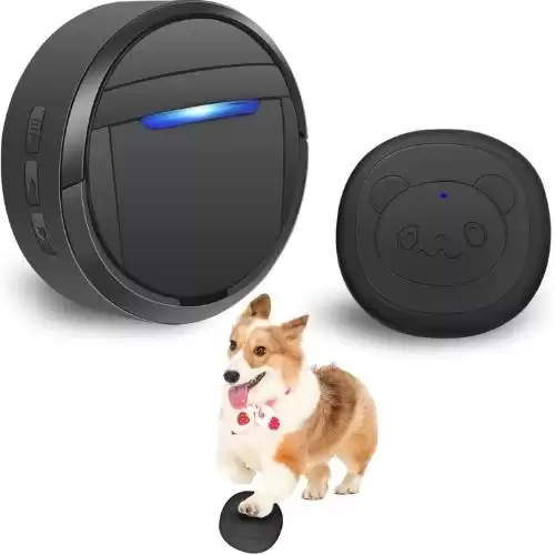 Wireless Doorbell, Dog Bells for Potty Training IP55 Waterproof Doorbell Chime Operating at 950 Feet with 55 Melodies 5 Volume Levels LED Flash (1 Receiver 1 Transmitters)