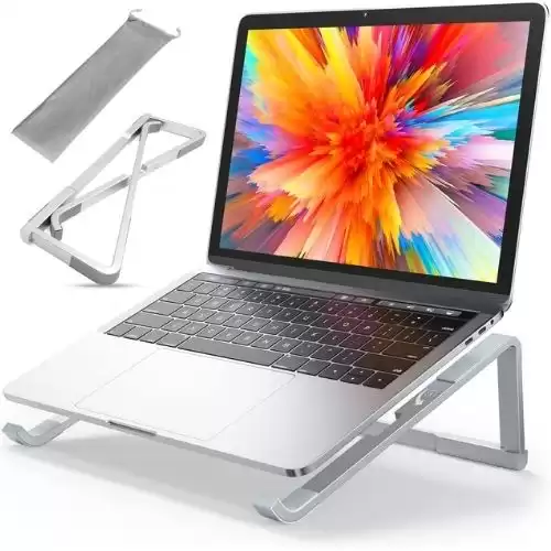 Foldable Laptop Stand for Desk, CTIREL Portable Computer Stand, Ergonomic Aluminum MacBook Stand, Laptop Riser Holder Compatible with MacBook Air Pro, Dell XPS, Lenovo More 10-16.2