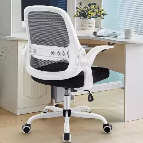 Office Chair, KERDOM Ergonomic Desk Chair, Breathable Mesh Computer Chair, Comfy Swivel Task Chair with Flip-up Armrests and Adjustable Height