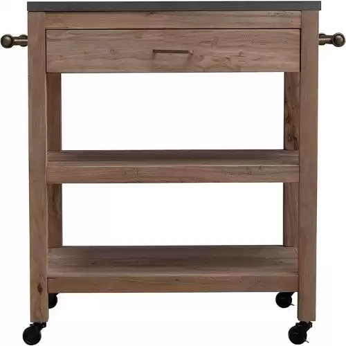 Southern Enterprises Culmore Kitchen Island, Natural/Grey