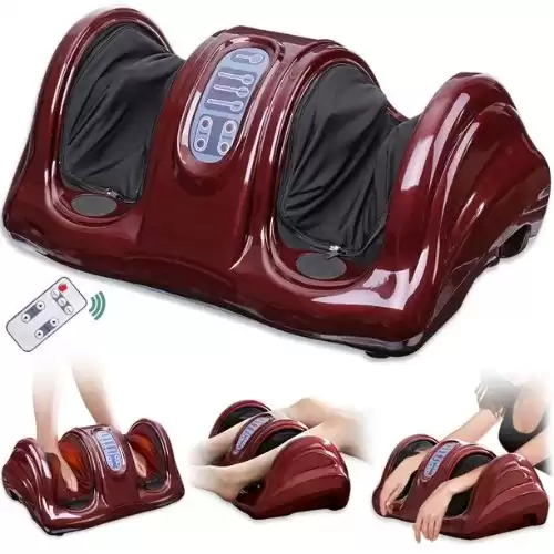 SINGES Shiatsu Foot Massager Machine with Heat, Therapeutic Kneading & Rolling