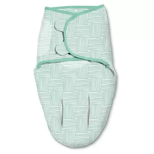 SwaddleMe Luxe Perfect Temp Swaddle with 100% Organic Cotton - Small/Medium, 1 Pack, Basket Weave, 0-3 Months