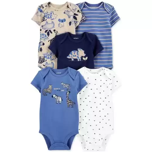 Carter's Baby Boys 5-Pack Short-Sleeve Bodysuits