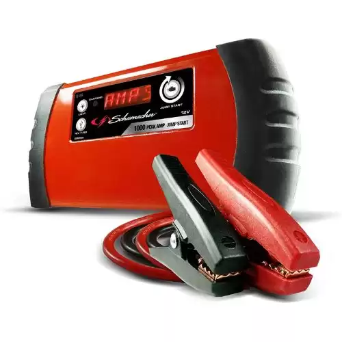 Schumacher SL1316 Lithium Ion Jump Starter and Portable Power Pack with Case and USB, 12V DC Charging Ports 1000 Amp