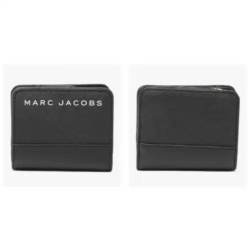 MARC JACOBS Branded Saffiano Leather Mini Wallet