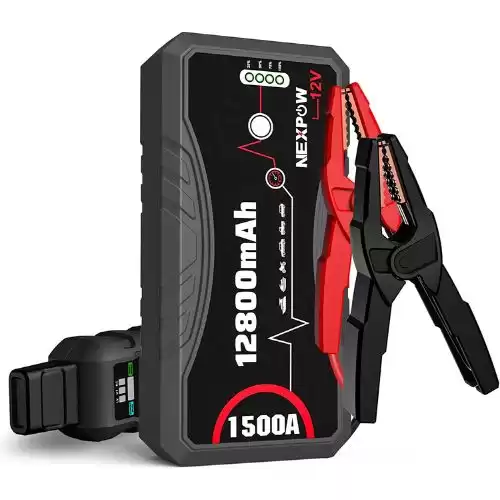 NEXPOW Car Jump Starter, 1500A Peak 12800mAh Battery Starter Q10S (Up to 7.0L Gas and 5.5L Diesel Engine), 12V Auto Battery Booster, Lithium Jump Box with LED Light/USB QC3.0