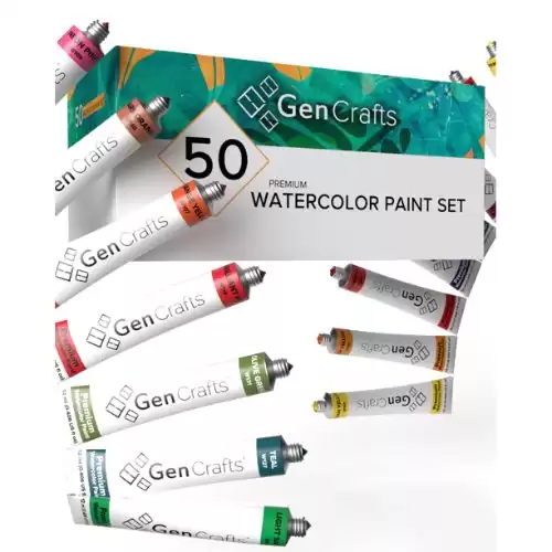 GenCrafts Watercolor Paint Tubes Set of 50