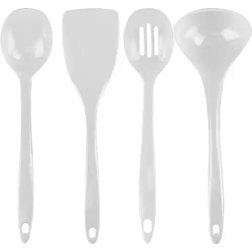 Calypso Basics by Reston Lloyd Melamine Utensil Set, 4-Piece, White