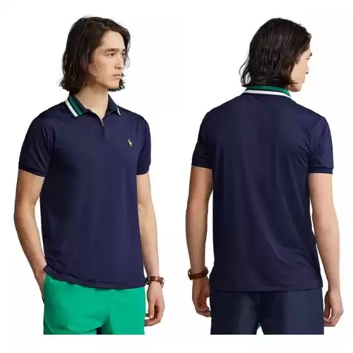 POLO RALPH LAUREN Men's Custom Slim Fit Quarter-Zip Polo Shirt