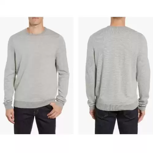 NORDSTROM Bird's Eye Crewneck Sweater